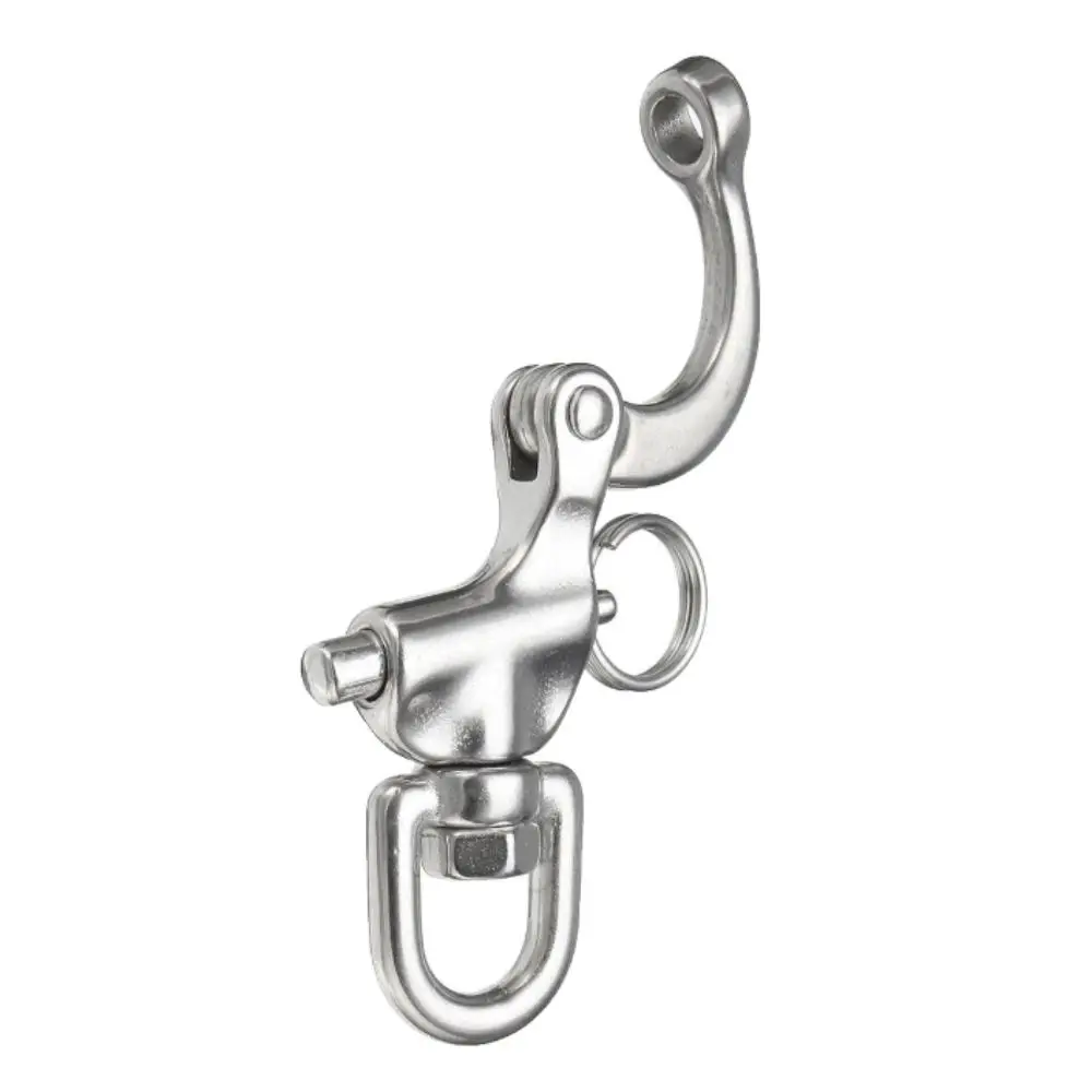 316 Stainless Steel Snap Shackle Rotary Spring Hook Swivel Bracket Rotary Shackle Quick Release 70mm Size Boat Shackle