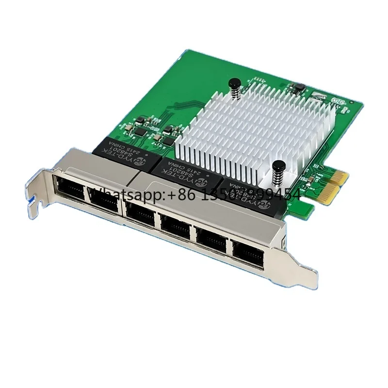 

PCIe X1 RTL8111H Six-port RJ45 Gigabit Ethernet LAN Cable Internal Network Card for Desktops in Stock