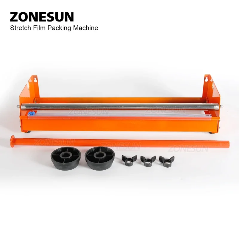 ZONESUN Manual Cling Film Wrapping Machine Food Fruit Box Stretch Film Dispenser Packaging Cutter Sealer Equipment