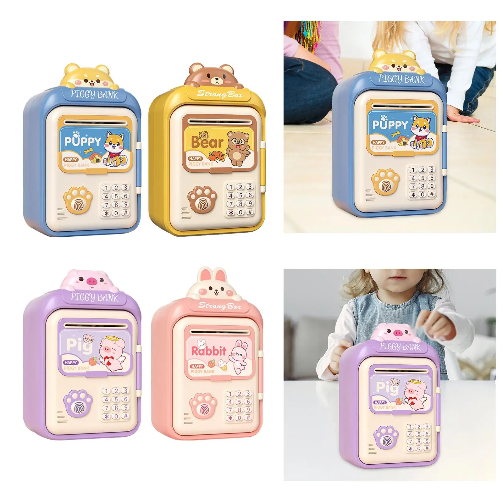 Electronic Fingerprint ATM Piggy Bank Electronic Piggy Banks for Kids Gifts