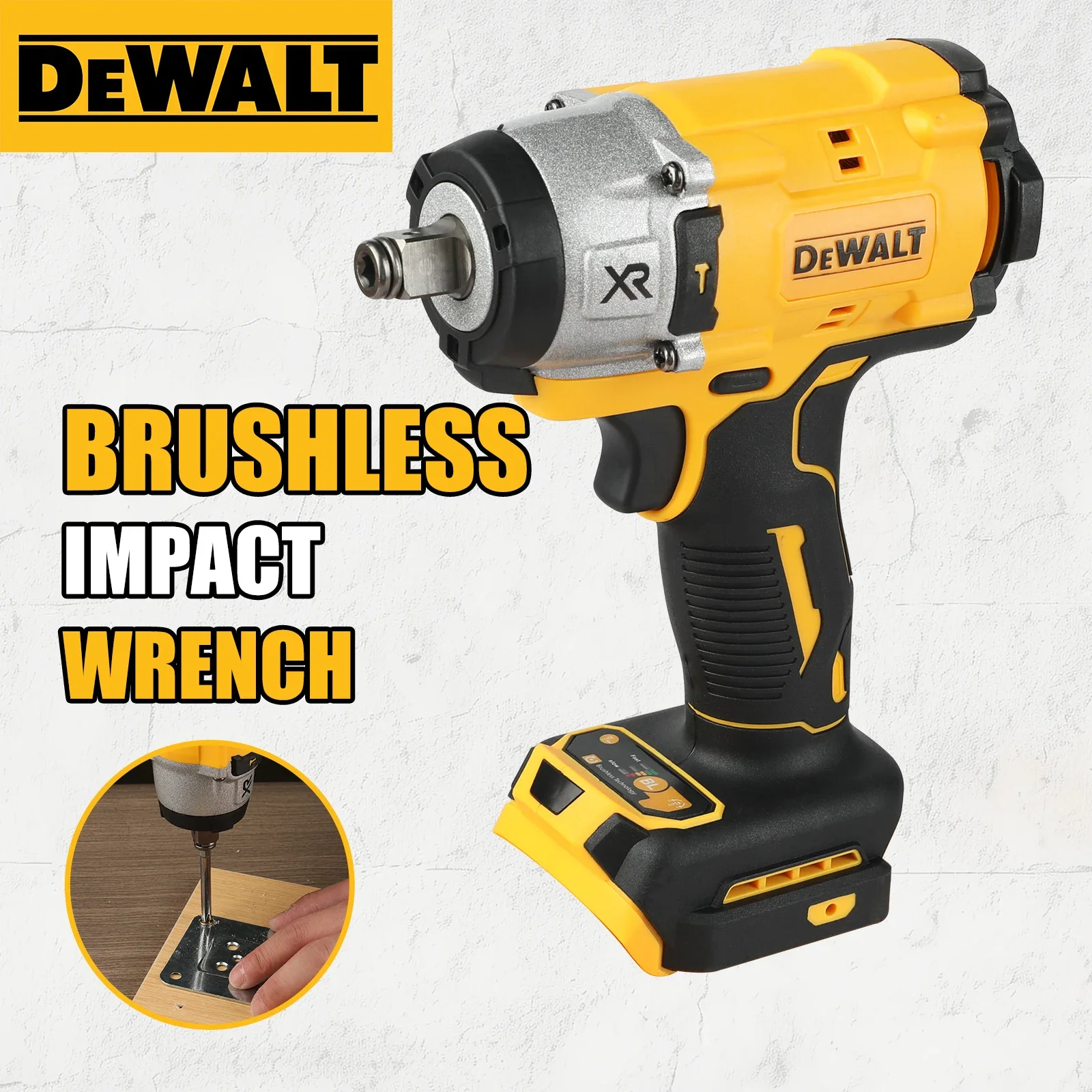dewalt-dcf922-wireless-impact-wrench-rechargeable-high-torque-205nm-reverse-1-2-2500-prm-universal-20v-battery-power-tools