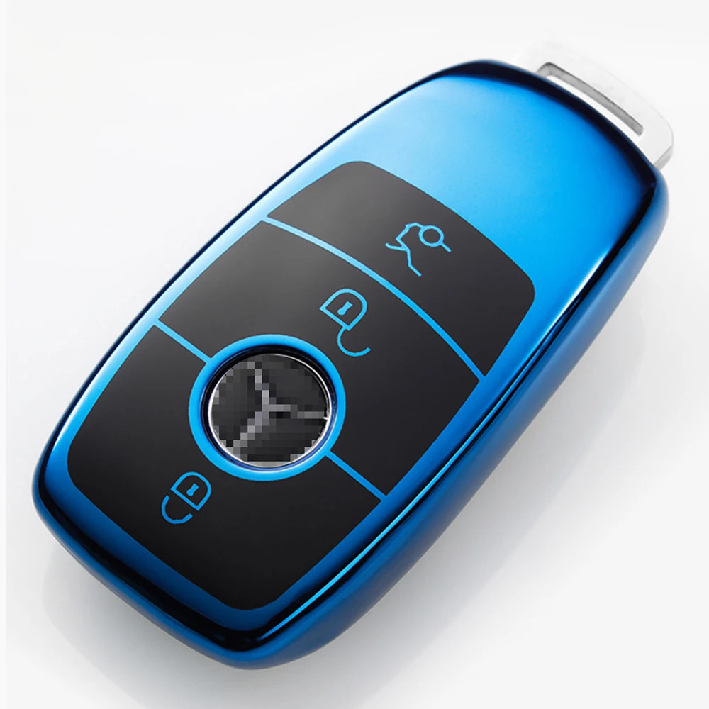The New Tpu Car Key Protective Case Suitable for Mercedes-Benz E-class S-Class Car Fashionable Nobe All Around Protection Case