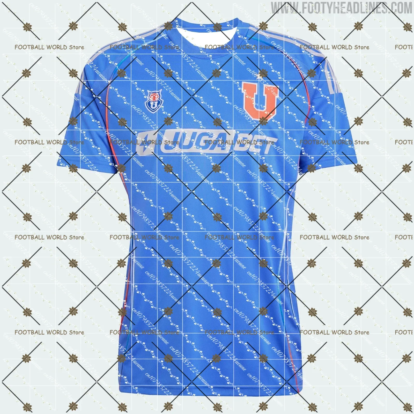 

2025 University De Chile 2025 Home Kit Football Match Dress Men's Sports T-shirt Knitted Fabric Breathable Football Short Sleeve
