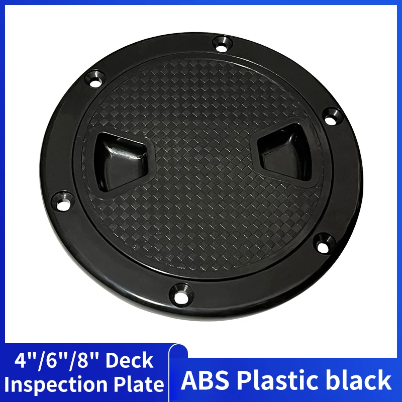 

TopQuality Boat Hatch 4" 6" 8" ABS Black Round Non Slip Inspection Hatch with Detachable Cover for Marine Boat Yacht Accessories