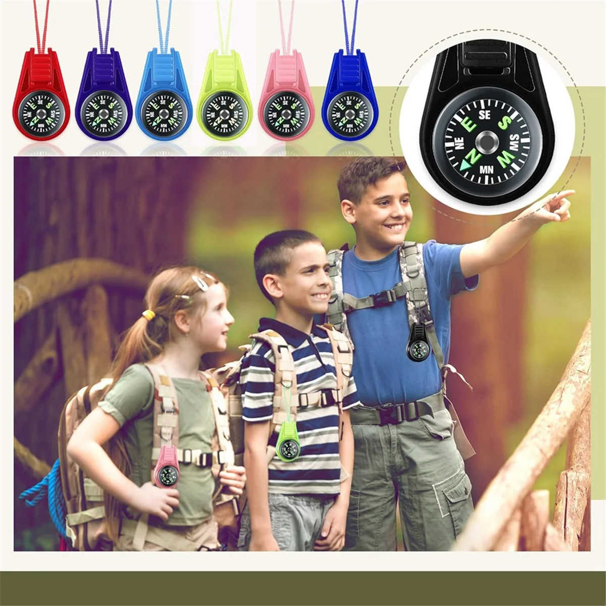 

Компас ABJQ для детей, походный компас, 9 цветов, детский компас, мини-компас, детский компас для пеших прогулок, 45 шт.