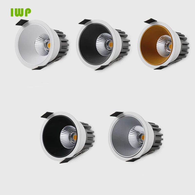 

Dimmable Recessed Round LED Downlight COB Spotlight 5W 7W 9W 12W Narrow Side On LED Light Home Lighting AC86V~260V