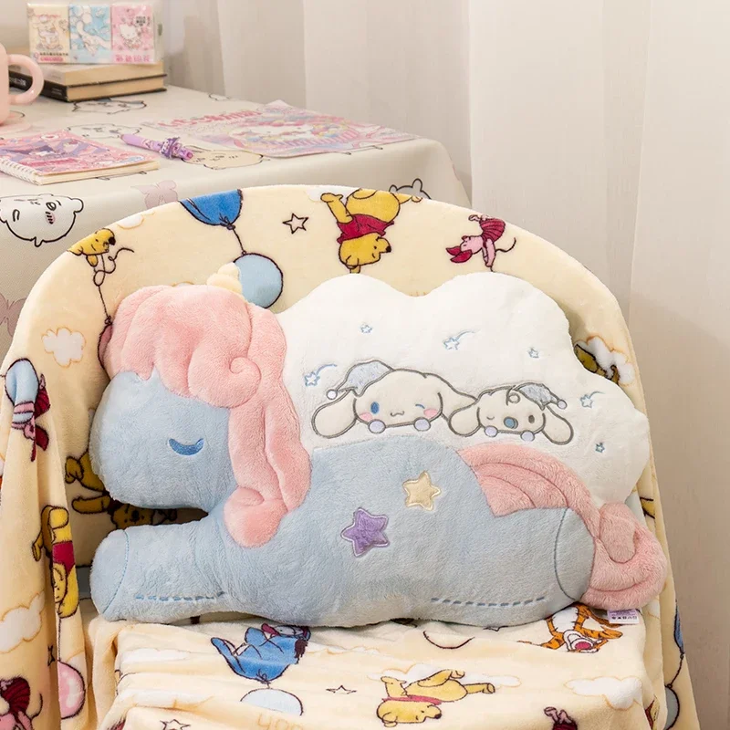 

Cartoon Cute Sanrio Cloud Unicorn White Dog Cinnamoroll Plush Pillow Japanese Yugui Dog Cinnamoroll Sofa Bed Cushion Backrest