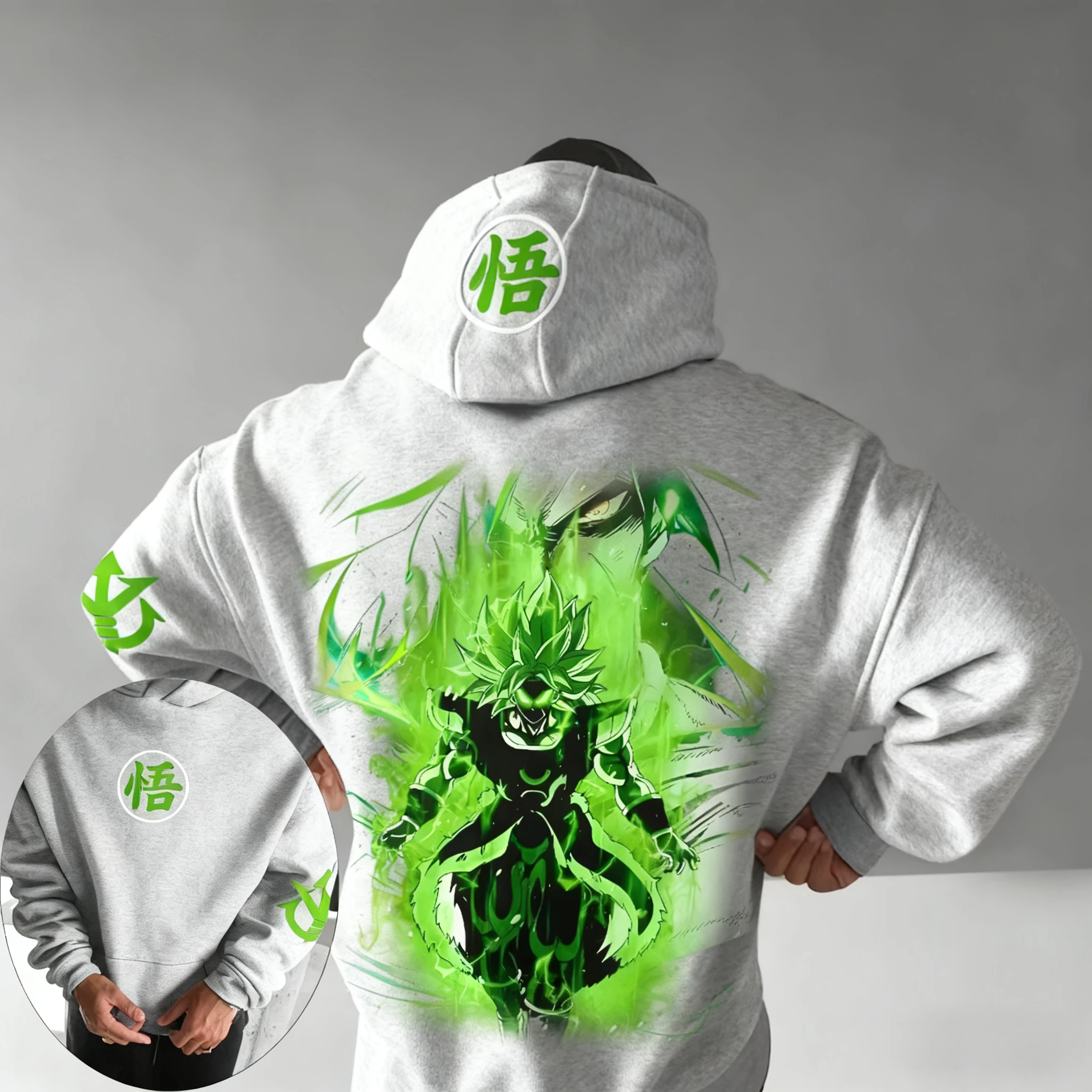 2026 New Hot Autumn Winter Dragon Ball Anime Broli Printed Hoodie Men's and Women's Harajuku Large Size Parent Child Sweater