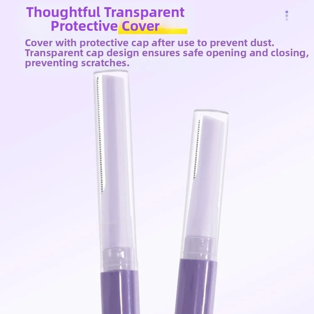 

1/2Pcs Durable Double Headed Eyebrow Trimmer Micro-Focus with Protective Net Eyebrow Razor Facial Razor Beginner-Friendly