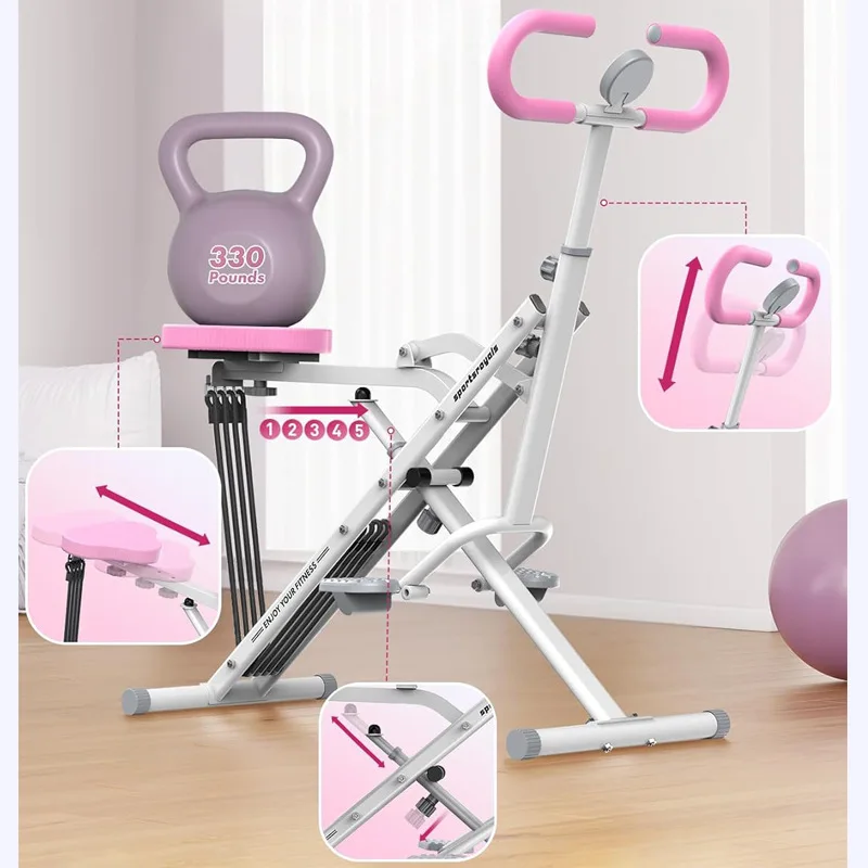 Home Multifunctional Squat Machine, Sports Rowing Machine, Spinning Bike, Single Person Fitness Bike, Horseback Riding Machine