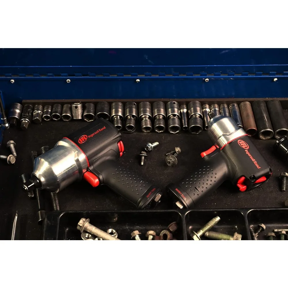 Ingersoll Rand 2135QXPA Half-Inch Quiet Air Impact Wrench with 1100 ft-lbs Torque for Nut Removal