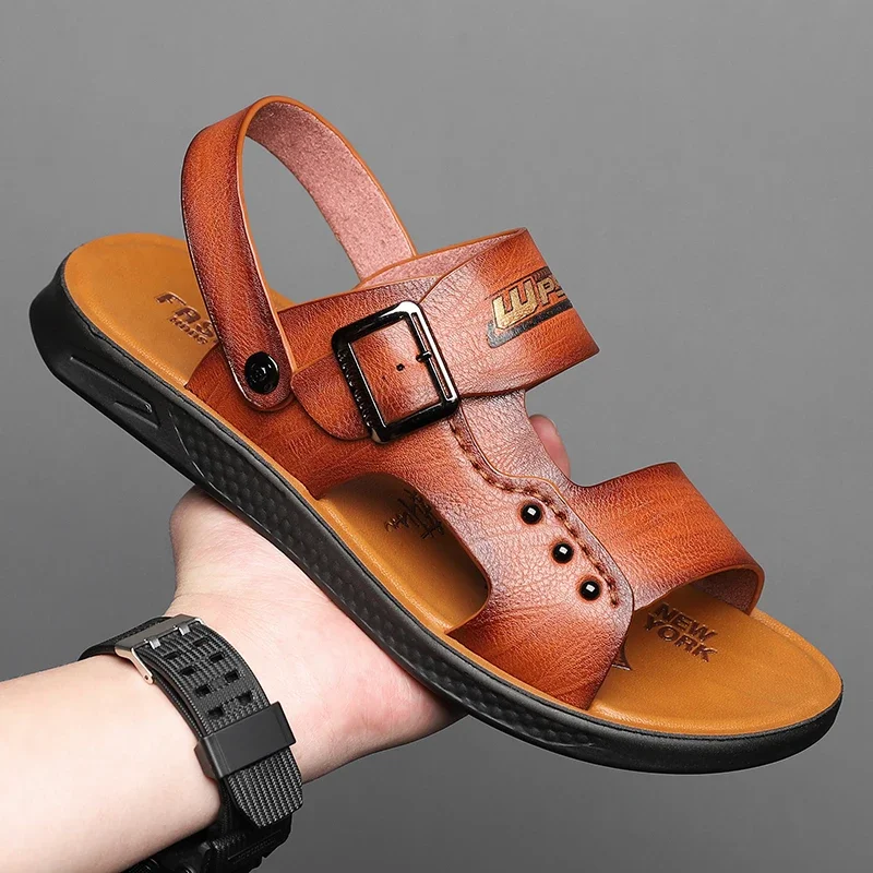 Outdoor Anti-Slip Sandals for Men, Beach Shoes, Can Be Used in Two Ways for Men, with Soft Sole, Beach Shoes