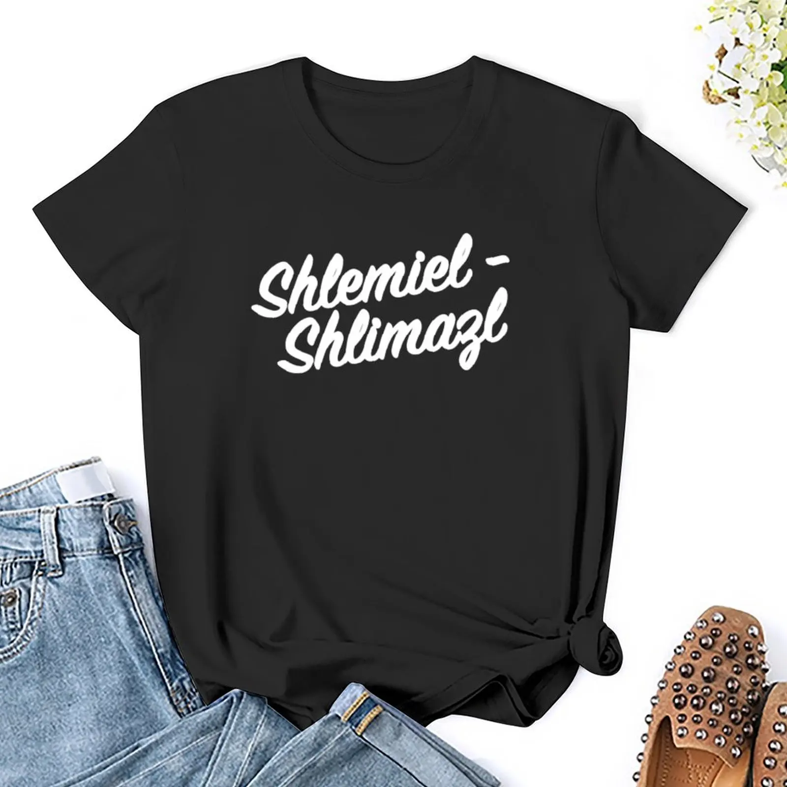 Shlemiel Shlimazl! T-Shirt aesthetic clothes funny Women's cotton t-shirt