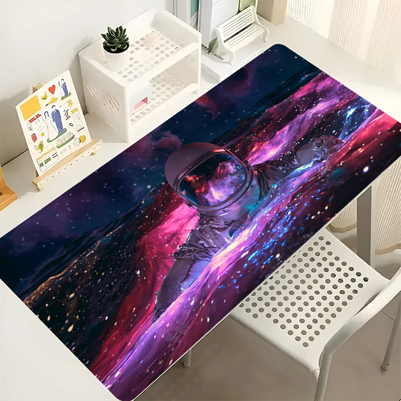 

Mouse Pad Multi Size Gamer Keyboard Pad Outer Space Astronauts Desk Mats Extended Mausepad Office PC Gaming Accessories Mousepad