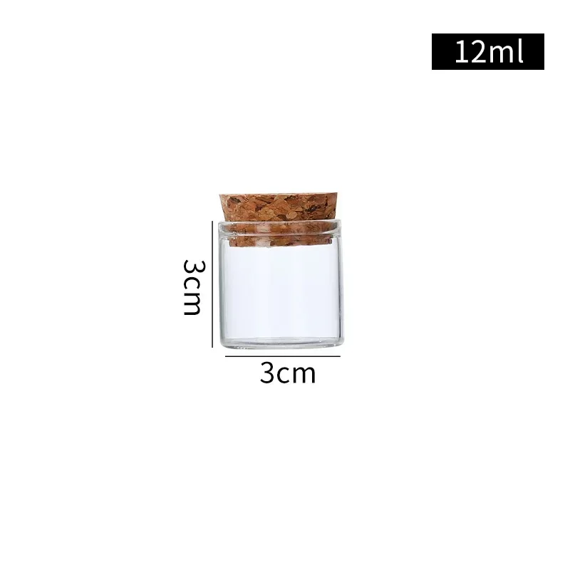 30mm diameter straight cork high borosilicate glass   straight tube bottle fetal hair wishing bottle transparent gla