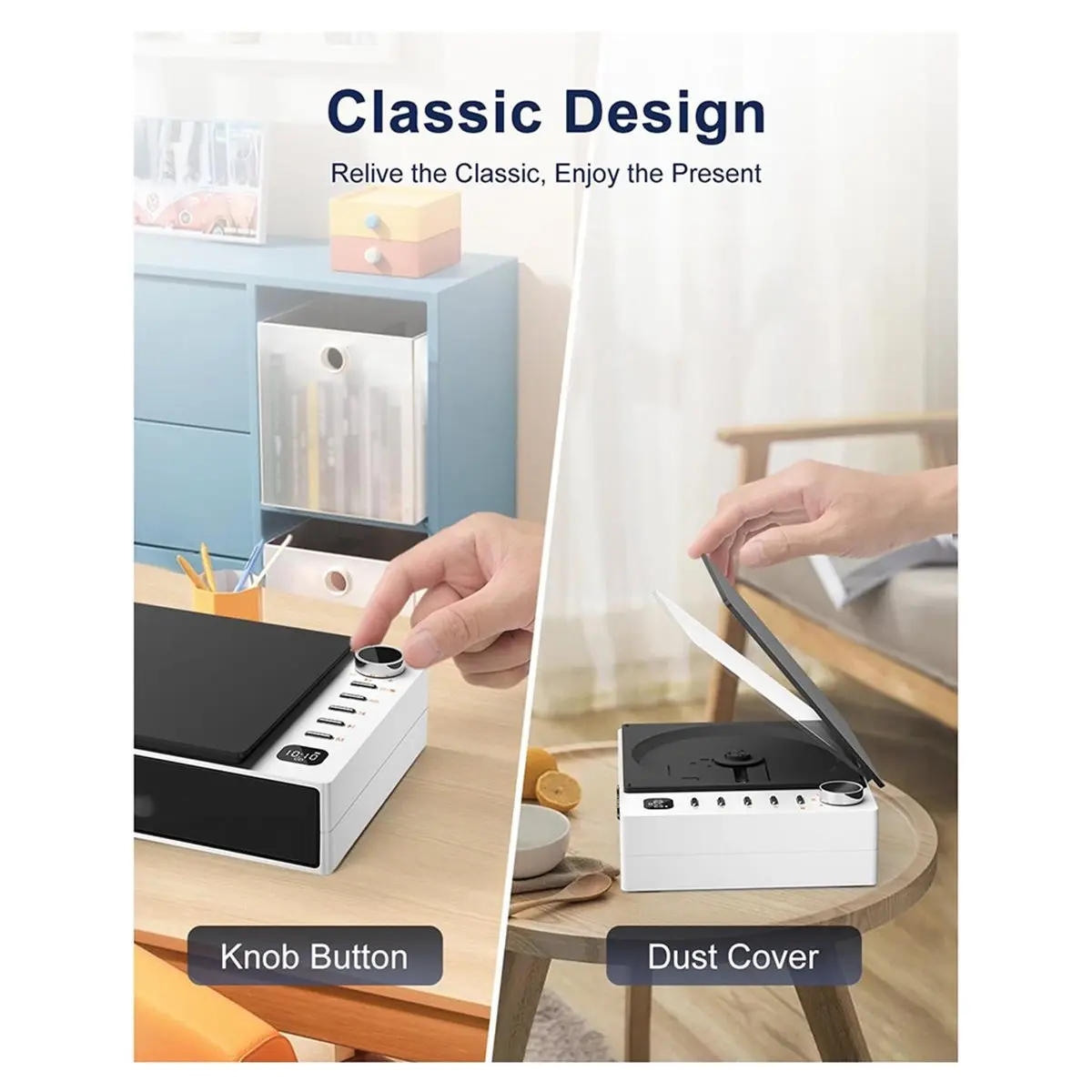 [AC18 Digital]/CD Player Portable Personal Desktop CD Player Speakers Bluetooth Rechargeable Small Compact Retro CD Players for