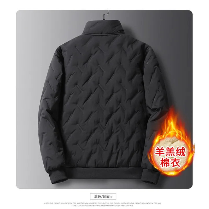 Gorasion New Men Casual Winter Thicken Jacket Cashmere Warm Men Zipper Stand Collar Coat Male Outdoor Windproof Solid Overcoat