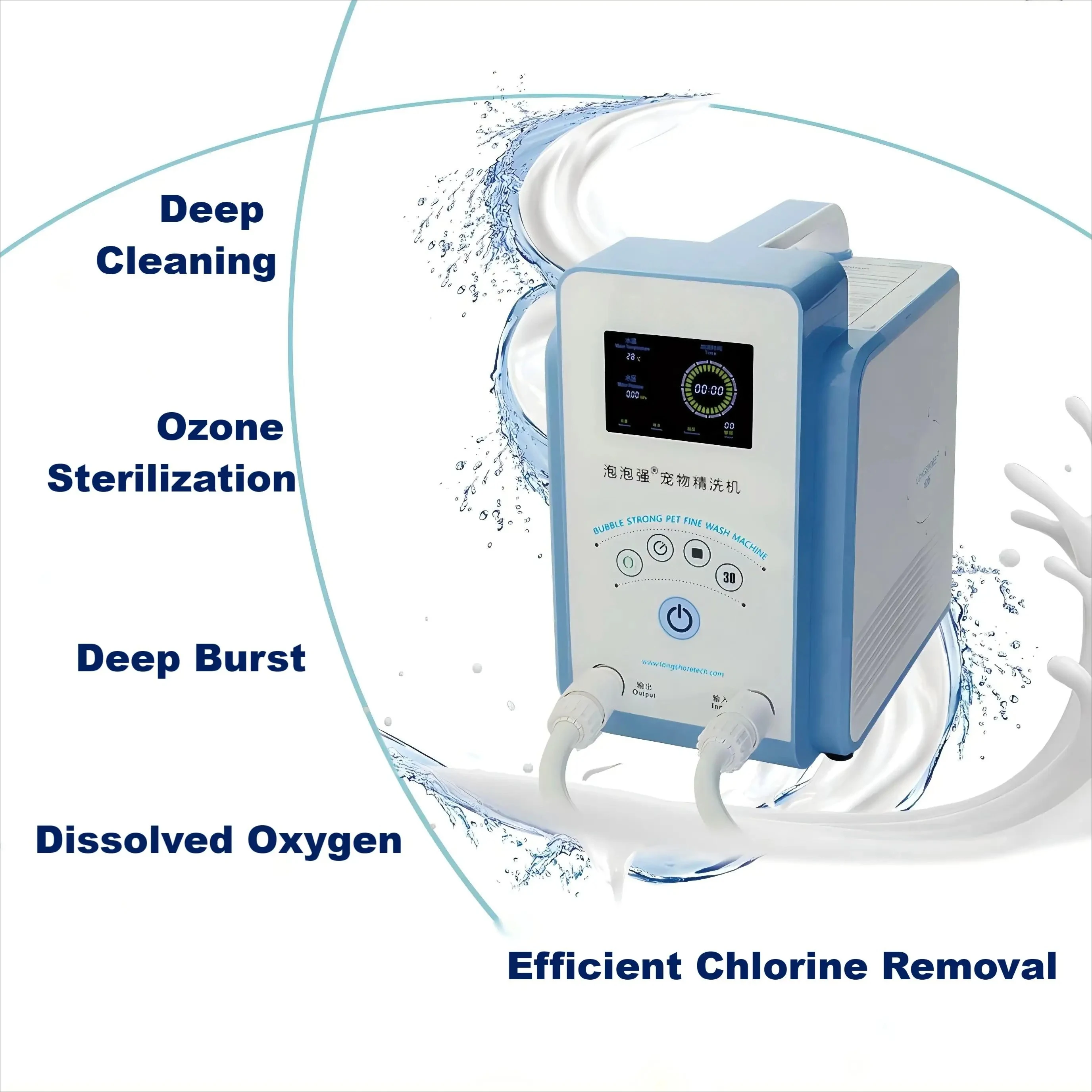 Pet Nano Bubble Spa Machine Dog Cat Milky Bubble Wash Machine Pet Milky SPA Machine with Micro-nano Bubble & Ozone Sterilization
