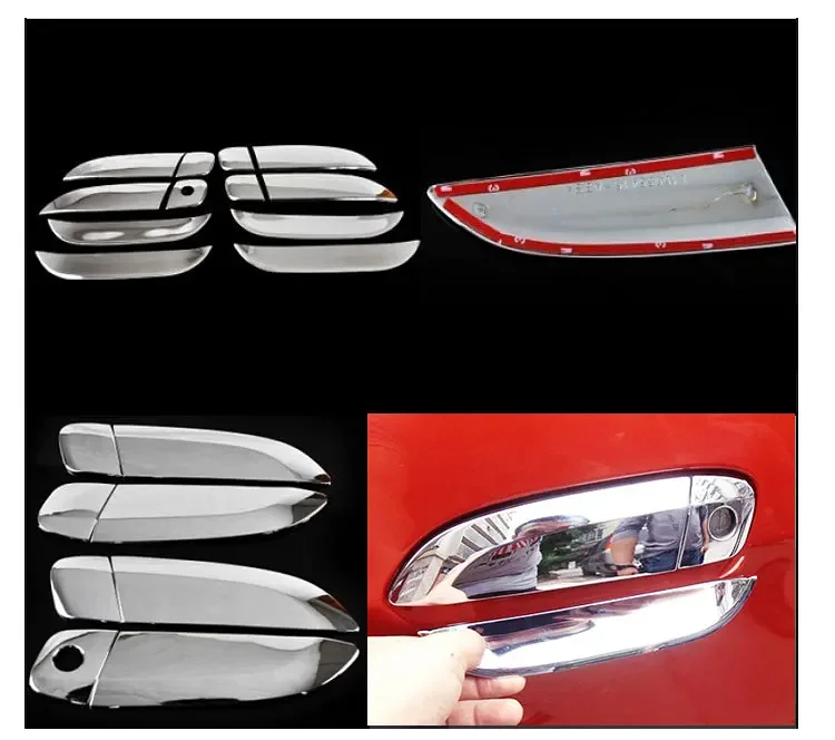 for Chevrolet Sail 2010-2015 Sail Classic Chrome Door Handles Covers Chevy Chromium Styling Car Accessories Stickers Car Styling