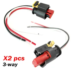 2Pcs Ignition Coil Wiring Harness Cable Connector 3-Pin Plug For Fiat Stilo Panda Idea Grande Punto Bravo Linea 500X 71752816
