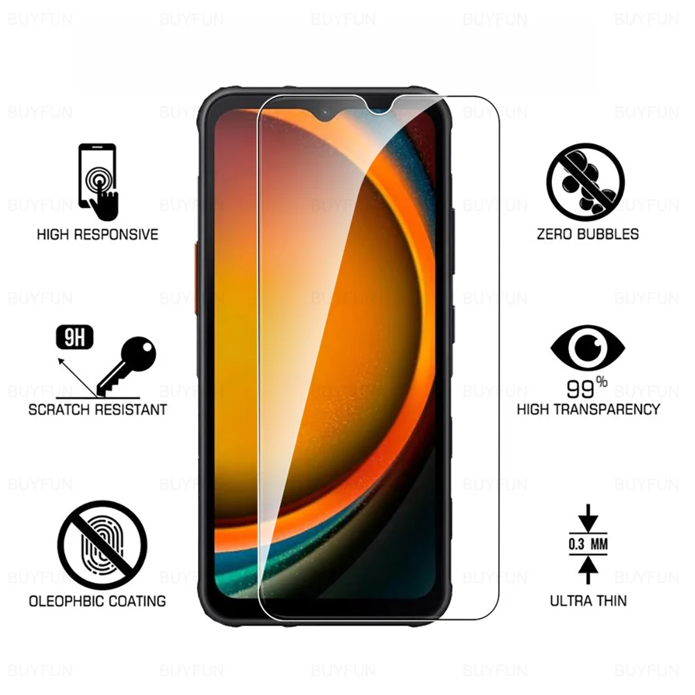 Protector de pantalla para Samsung Galaxy Xcover 7, cubierta de vidrio templado de 6,6 pulgadas, 7, 5G, 4 unidades