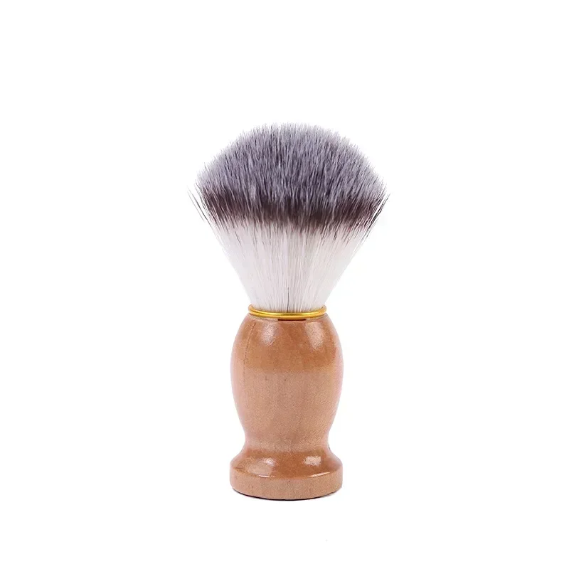 Natural Badger Hair Men\'s Shaving Brush Barber Salon Men Facial Beard Cleaning Appliance Shave Tool Razor Brush with Wood Handle