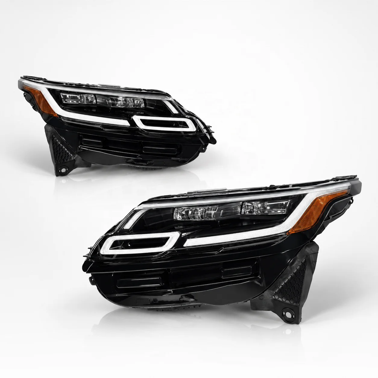 Car Front Head Lamps US Version for  15-pin Water Flow 6000K 12V 5500 Lumens Replacement