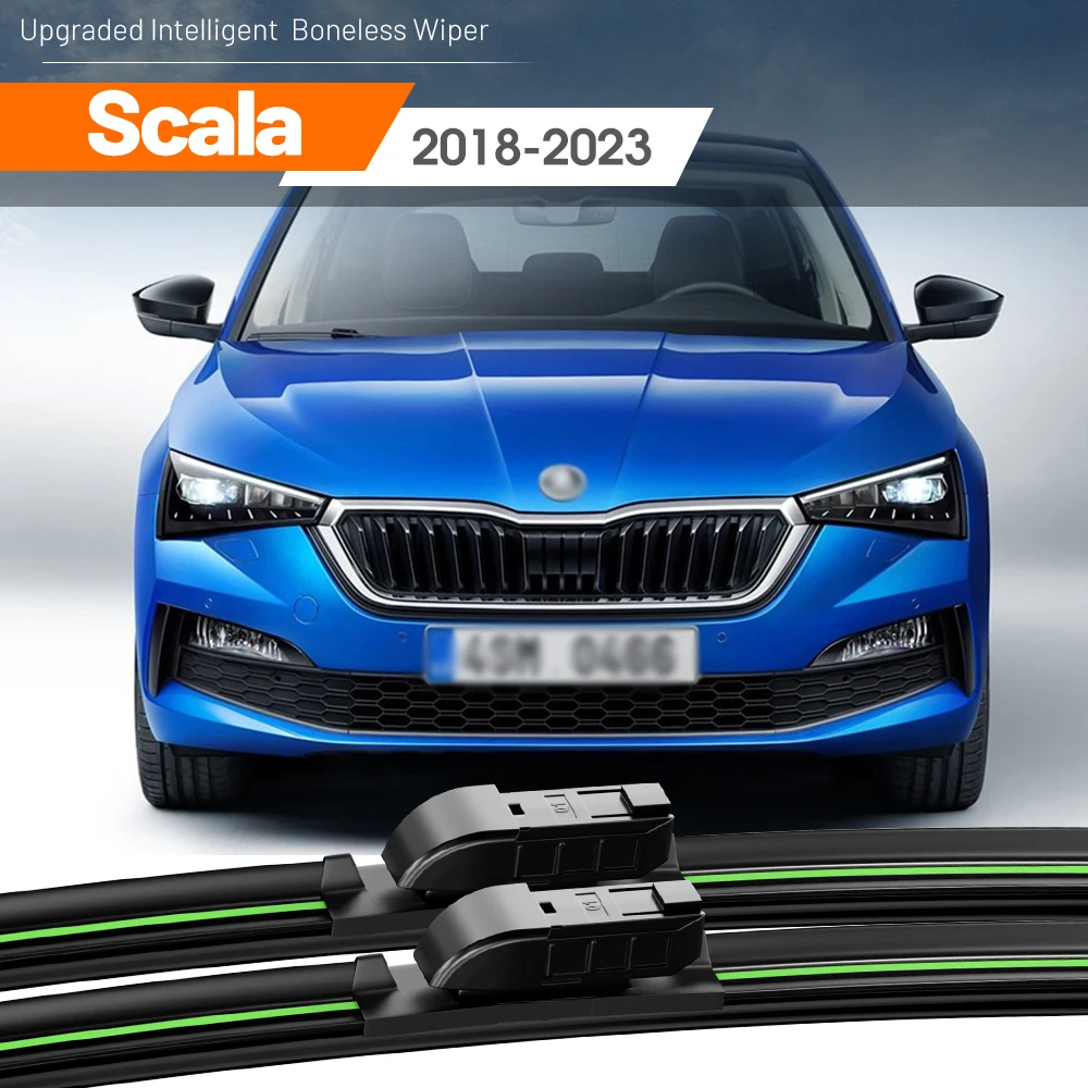 2 sztuk dla Skoda Scala 2018-2023 pióra wycieraczek przedniej szyby 2019 2020 2021 2022 akcesoria do szyb przednich