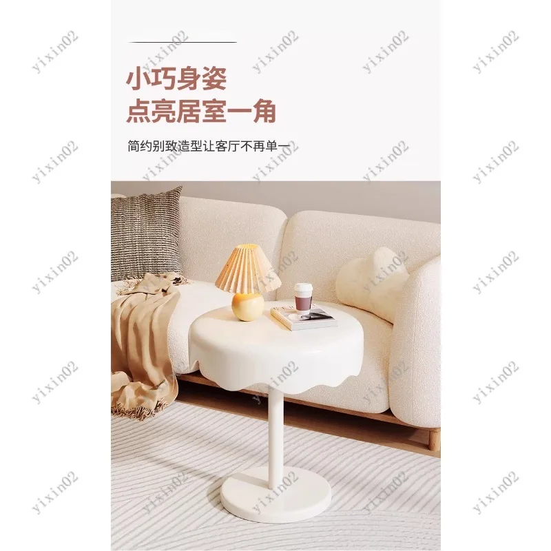 

Cream Style Sofa Side Table Modern Small Coffee Table for Living Room Bedroom