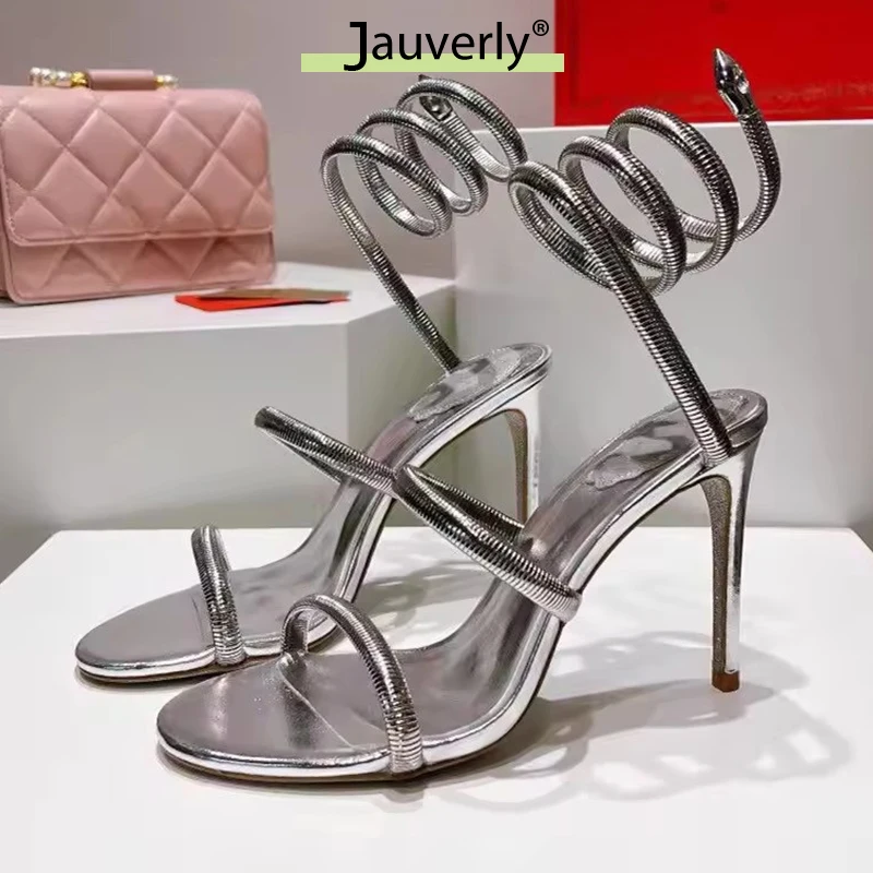 2026 Spring European and American Style Women's Fashion Winding Belt High-heeled Sandals Comfortable and Elegant Ladies Sandals