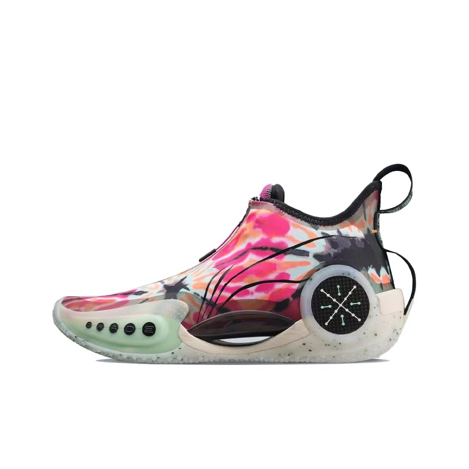 Li Ning WOW 9 Basketball Shoes Men's Low Top White/Pink/Black/Kohlrabi Green ABAR119-9