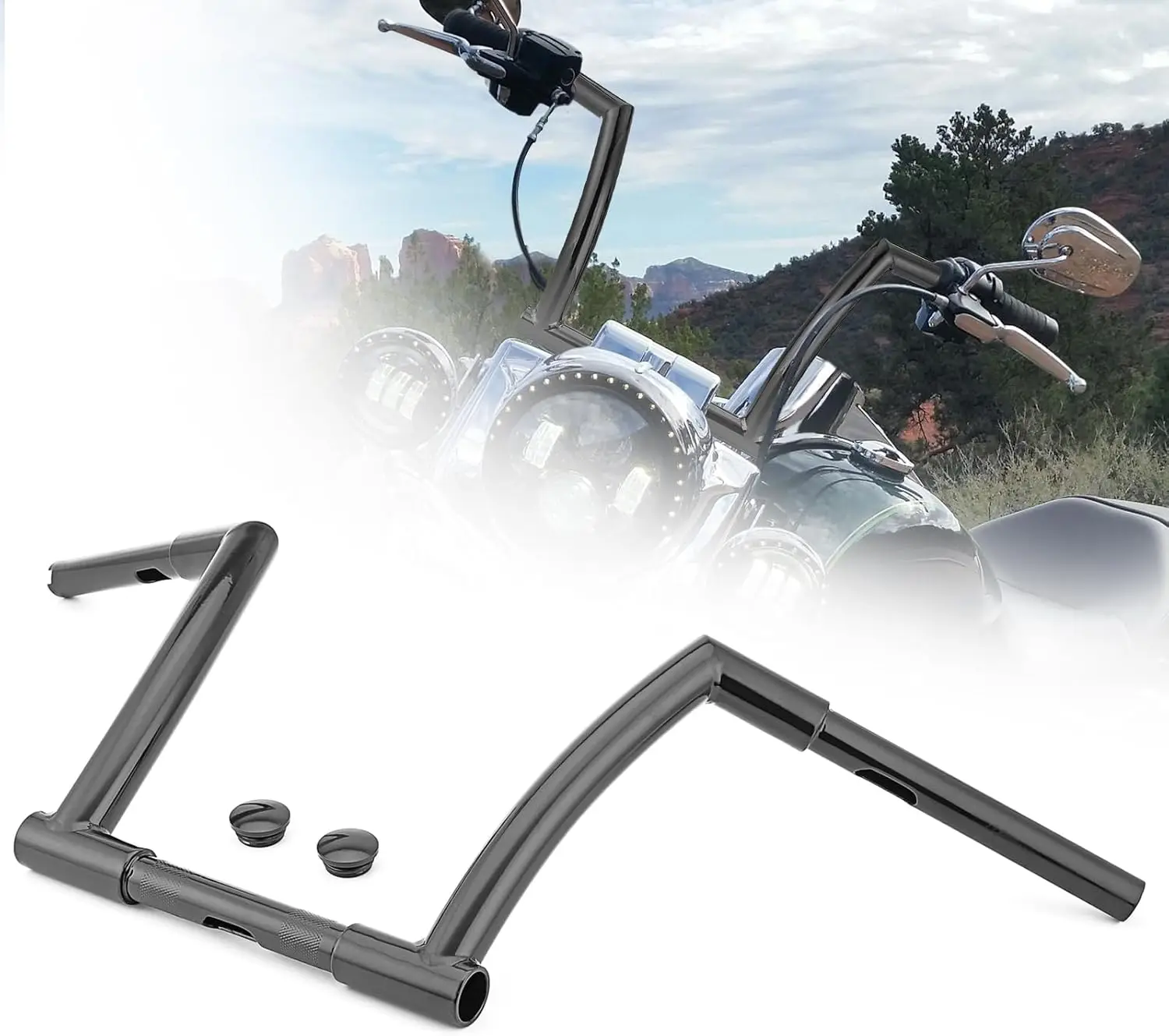 

10-дюймовый руль Ape Z диаметром 1-1/4 дюйма, совместимый с Harley Sportster 883 1200 XL Softail Dyna Fit Touring Road King 1994 г.