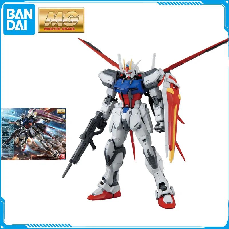 

In Stock Bandai MG 1/100 MOBILE SUIT AILE STRIKE GUNDAM Original Anime Figure Model Toys for Boy Action Figures Collection Doll