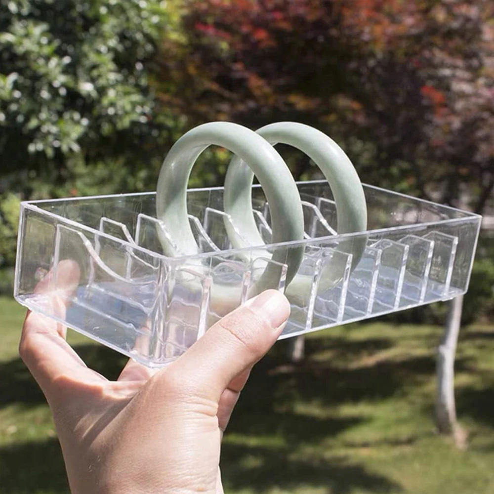 20/10Slots Acrylic Bracelet Jewelery Box Transparent Bracelet Jewelry Display Organizer Bracelet Storage Showcase Box