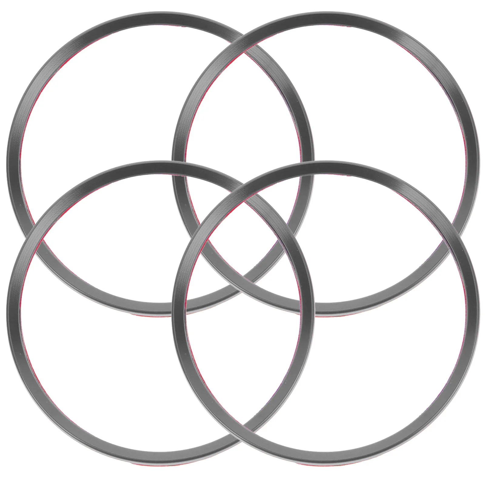 

4Pcs Car Wheel Hub Cover Ring Strong Aluminum Alloy Compatibility with Easy Install Tire Accessories Decorative Trim