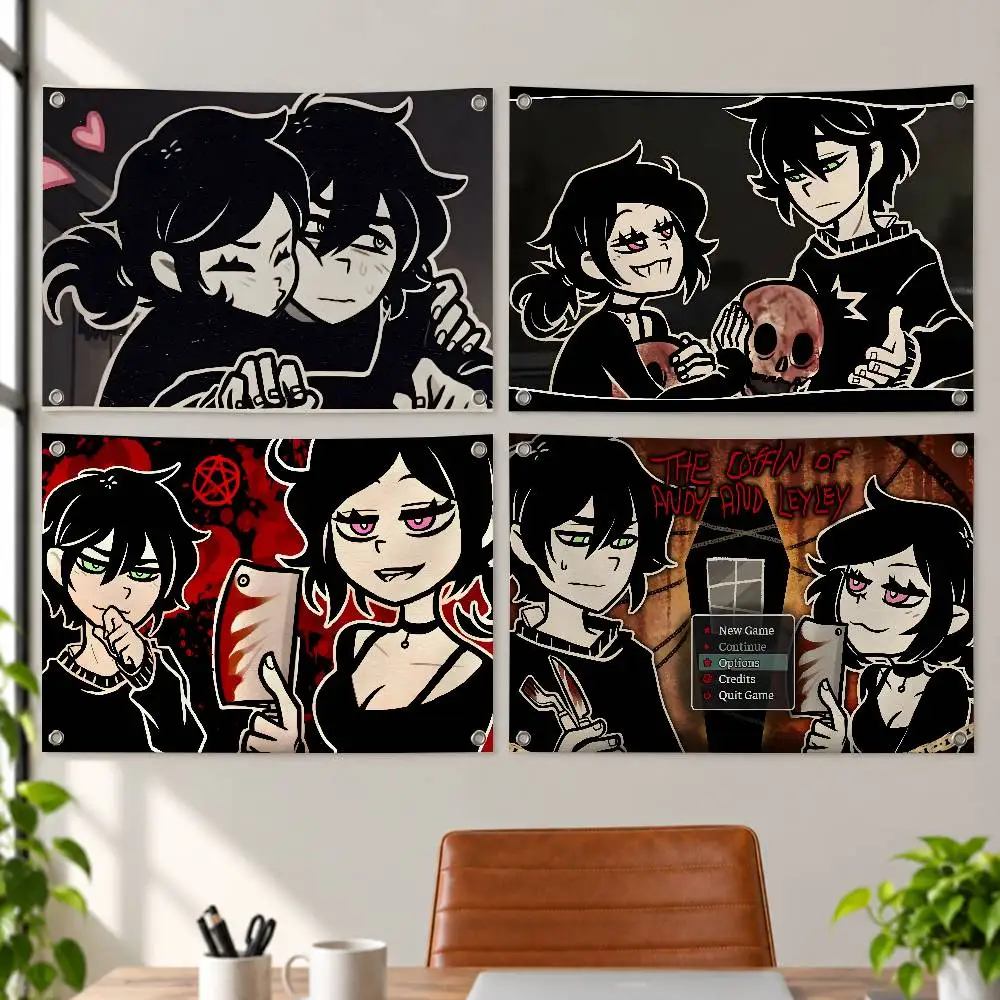 Game The Coffin Of Andy And Leyley Aesthetic Wall Tapestry Flag Printed Wall Hanging Living Room Party Outdoor Decor