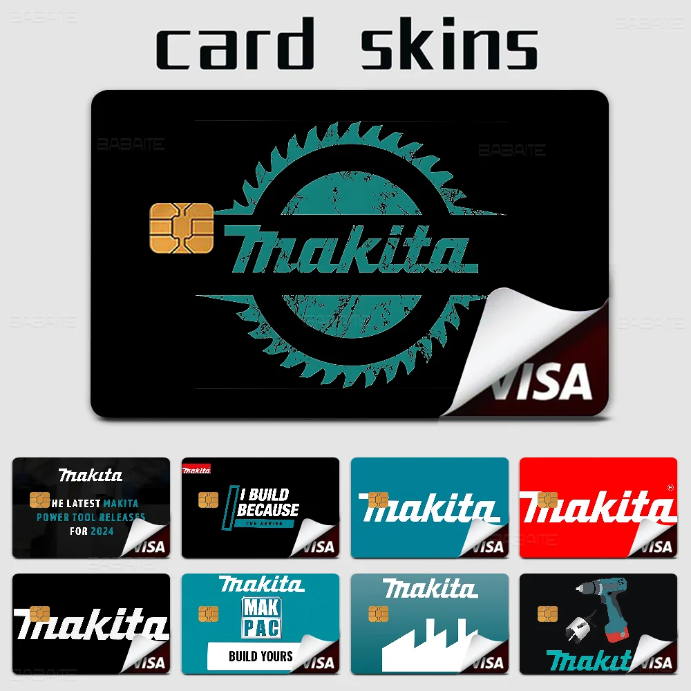 M-Makita Fashion Matte Gold Silver Black Matte Film Skin Sticker Tape For Bank Credit Debit Card