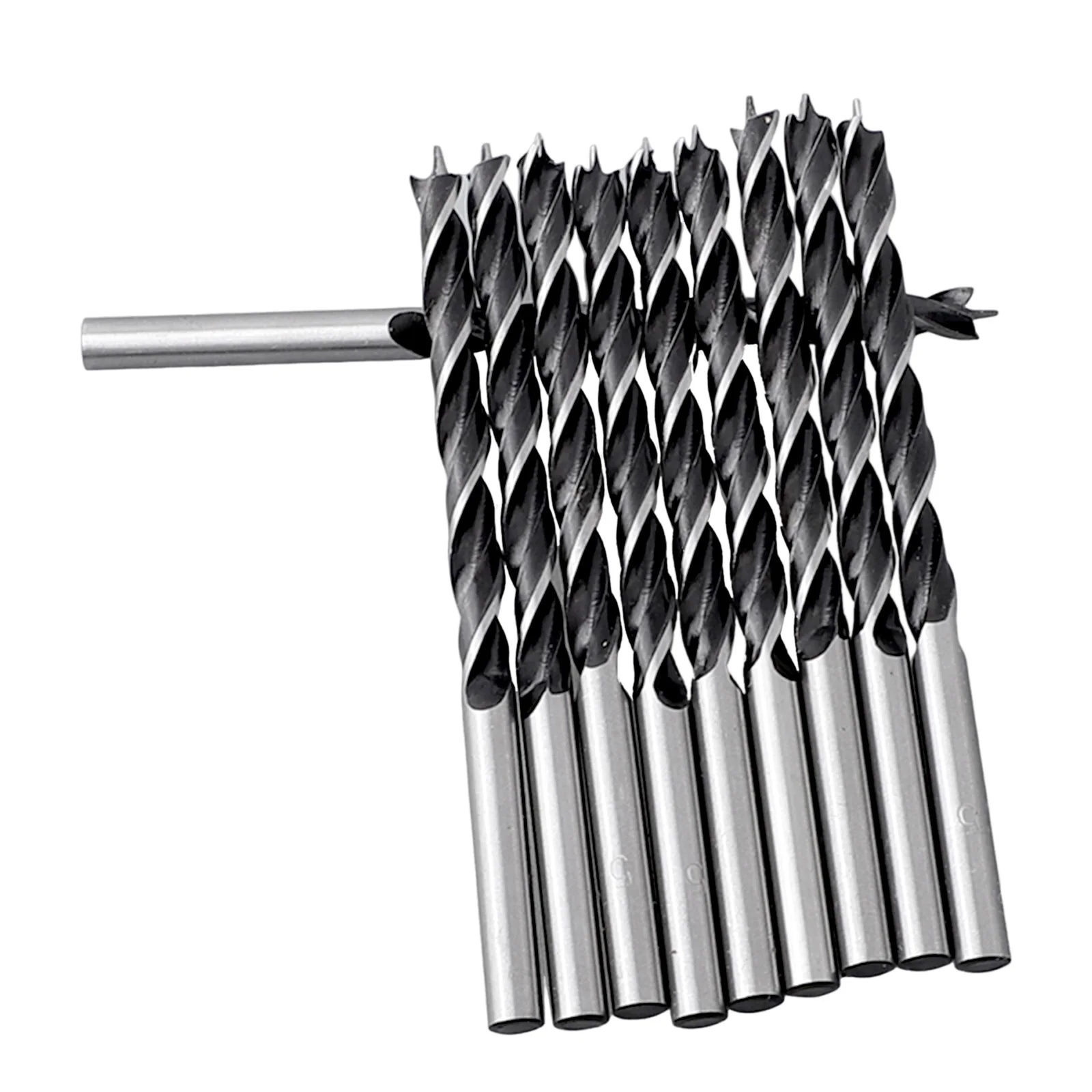 Reliable Wood Drills with Center Point 10pc Set 5mm Diameter High Strength and Hardness for Optimal Performance