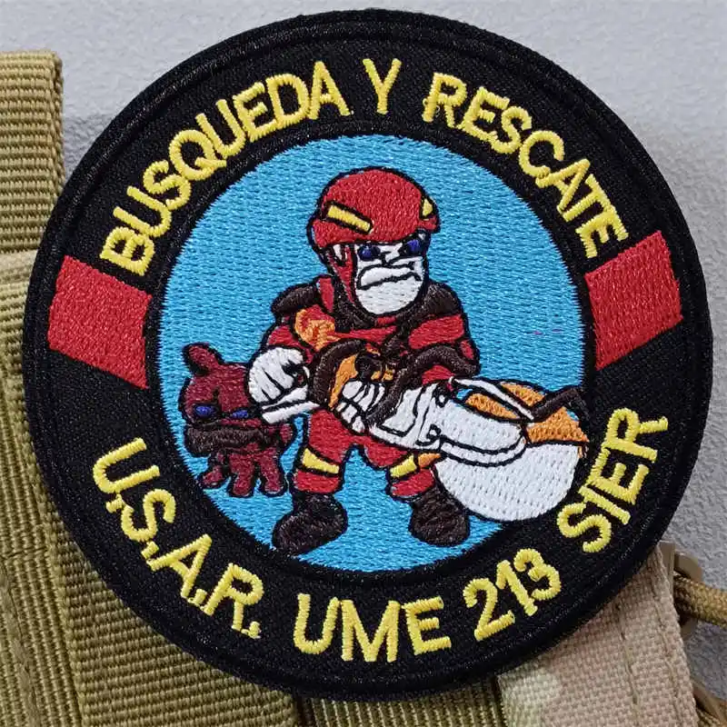 Parche táctica bordada búsqueda y rescate con velcro para mochila - imagen 3