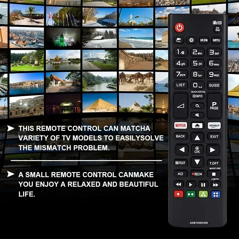 New TV Remote Control AKB75095308 HIGH QUALITY ABS REMOTE CONTROL FOR LG SMART TV 433MHZ