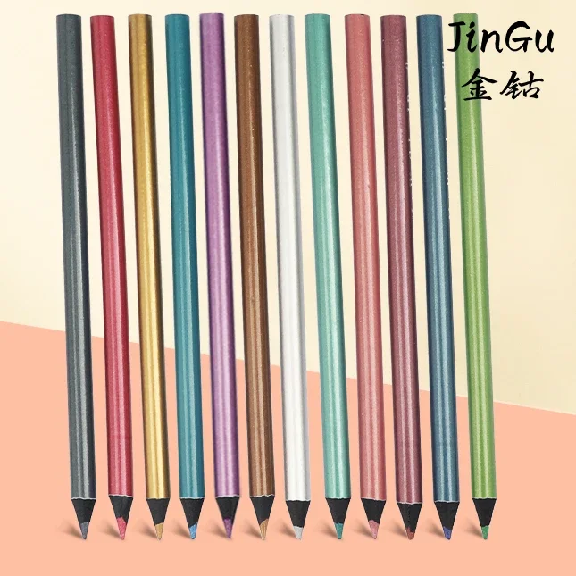 12 Uds. Lápices de colores multicolores de madera, lápiz de dibujo, regalo para dibujar, garabatos, suministros de arte para colorear, lápices de colores para pintar