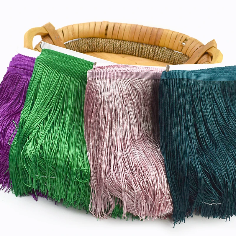 

10Yards 10-30cm Color Tassel Fringes Sewing Curtain Sofa Cover Cushion Lace Trim Latin Dress Fringe Tassels DIY Crafts Materials