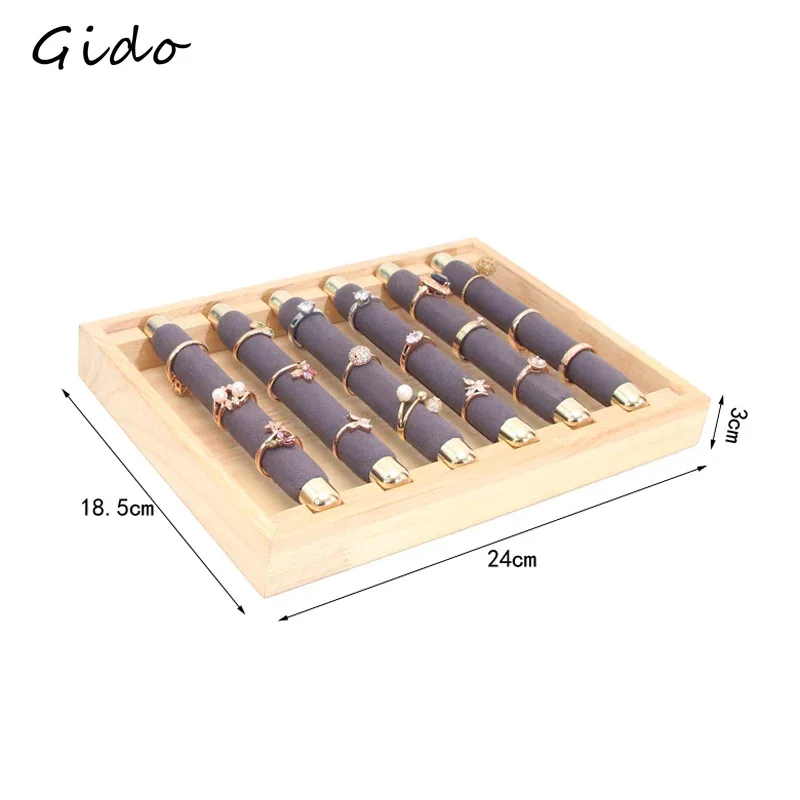 1PC Can Move 6 Ring Sticks Display Tray Jewelry Counter Ring Storage Stick Hand Jewelry Shooting Display Props