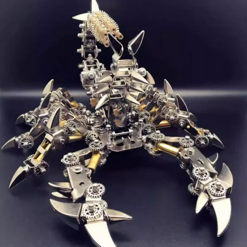 3d quebra-cabeça mecânico guerra escorpião modelo kit diy montagem de metal animais quebra-cabeças mecha modelo kit de construção para crianças adultos brinquedo presente