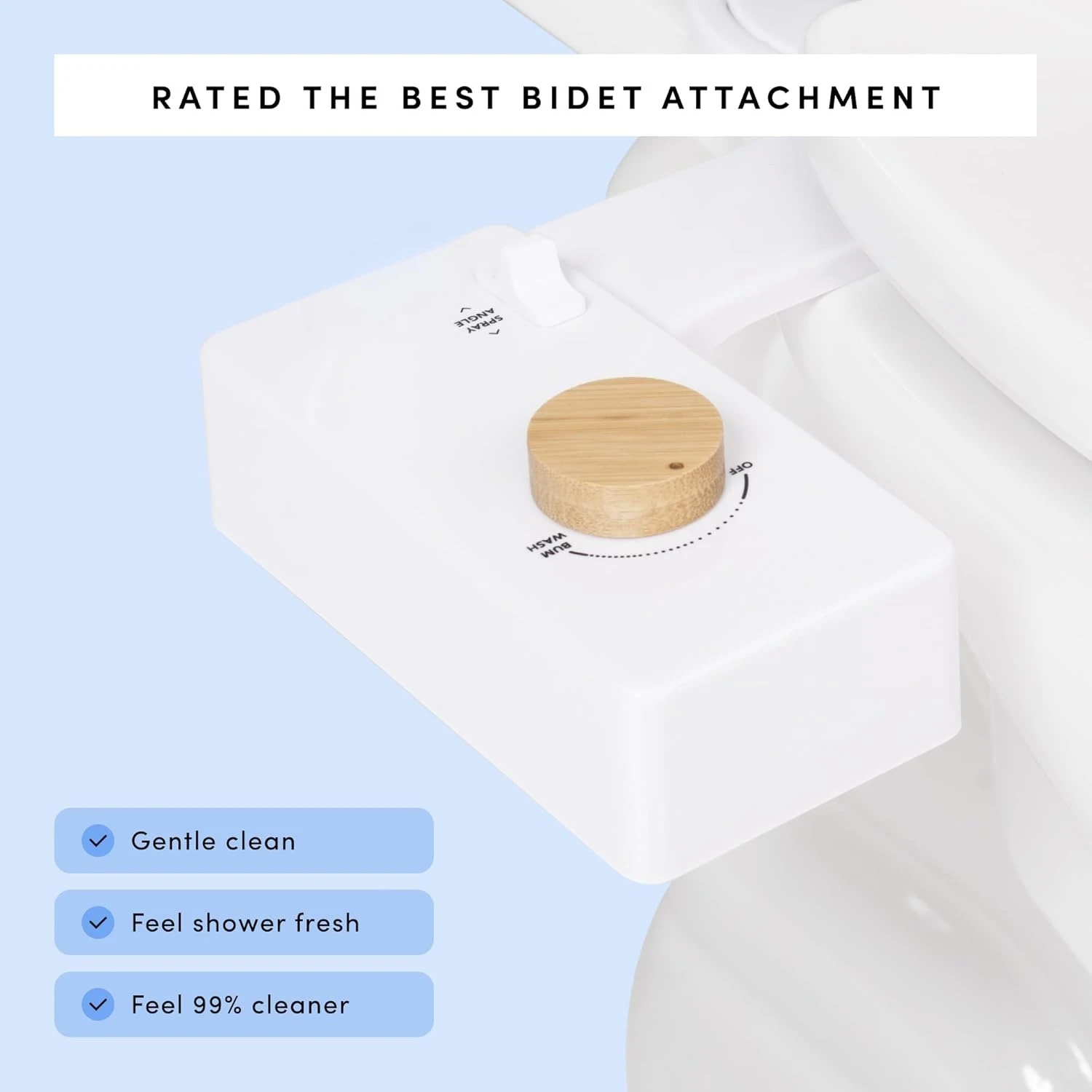 

Classic 3.0 Bidet Toilet Seat Attachment - A Non-Electric Self Cleaning Water Sprayer with Adjustable Water Pressure Nozzle