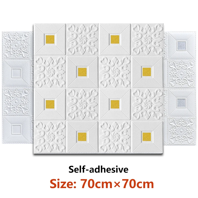3D Thickened Self-Adhesive Wall Stickers Colorful Waterproof Living Room Bedroom Decoration Self-adhesive Wallpaper Home Decorat