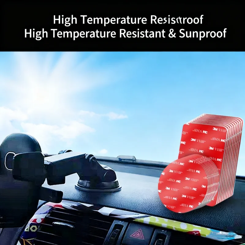 10pcs 3M Strong Double Sided Tape Adhesive High Viscosity  Square Round Seamless Foam Sponge Adhesive for Car Fixed Wall Tape