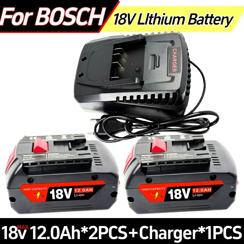 

AL1820CV+BAT610G for Bosch professional 18V 10.0AH Li-ion battery replacement with LED & for Bosch quick charger 14.4V-18V