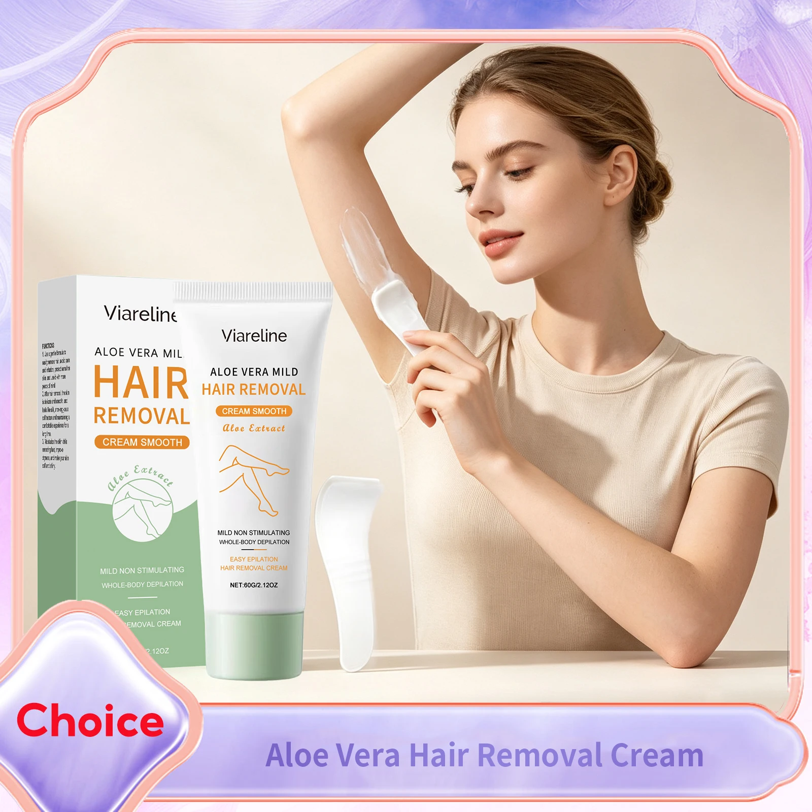 Aloe Vera Depilatory Cream Painless Chin Lip Arm Armpit Legs Intimate Areas Hair Growth Inhibitor Face Body Hair Removal Cream
