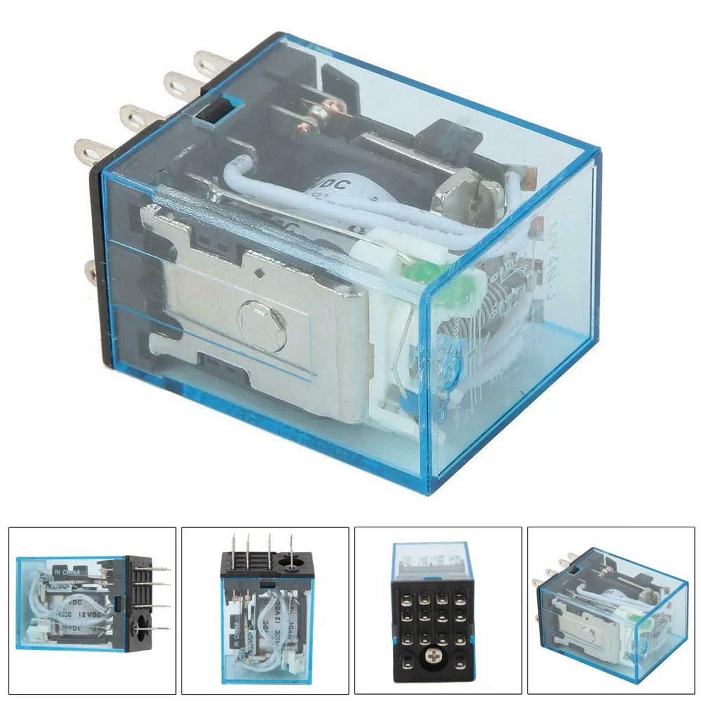 High Temperature Resistance 12VDC Coil Power Relay MY4NJ 4NO 4NC 14 Pins MY4NJ Stable Working Large Carrying Capacity